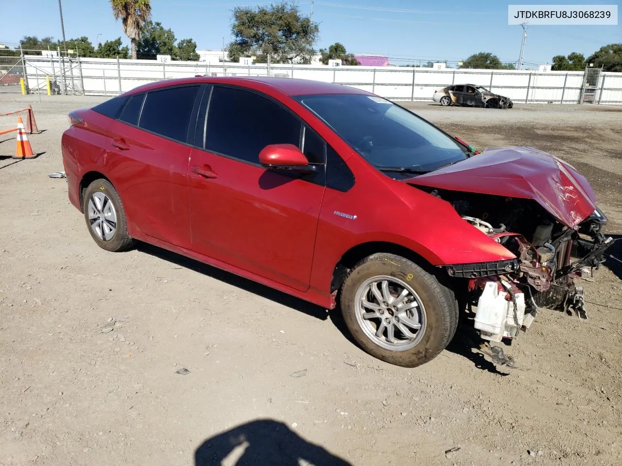 2018 Toyota Prius VIN: JTDKBRFU8J3068239 Lot: 80378554