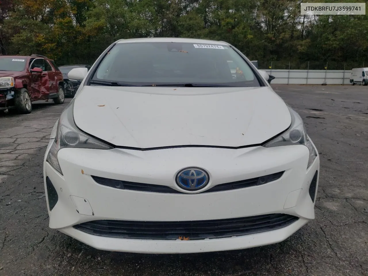 2018 Toyota Prius VIN: JTDKBRFU7J3599741 Lot: 80702474