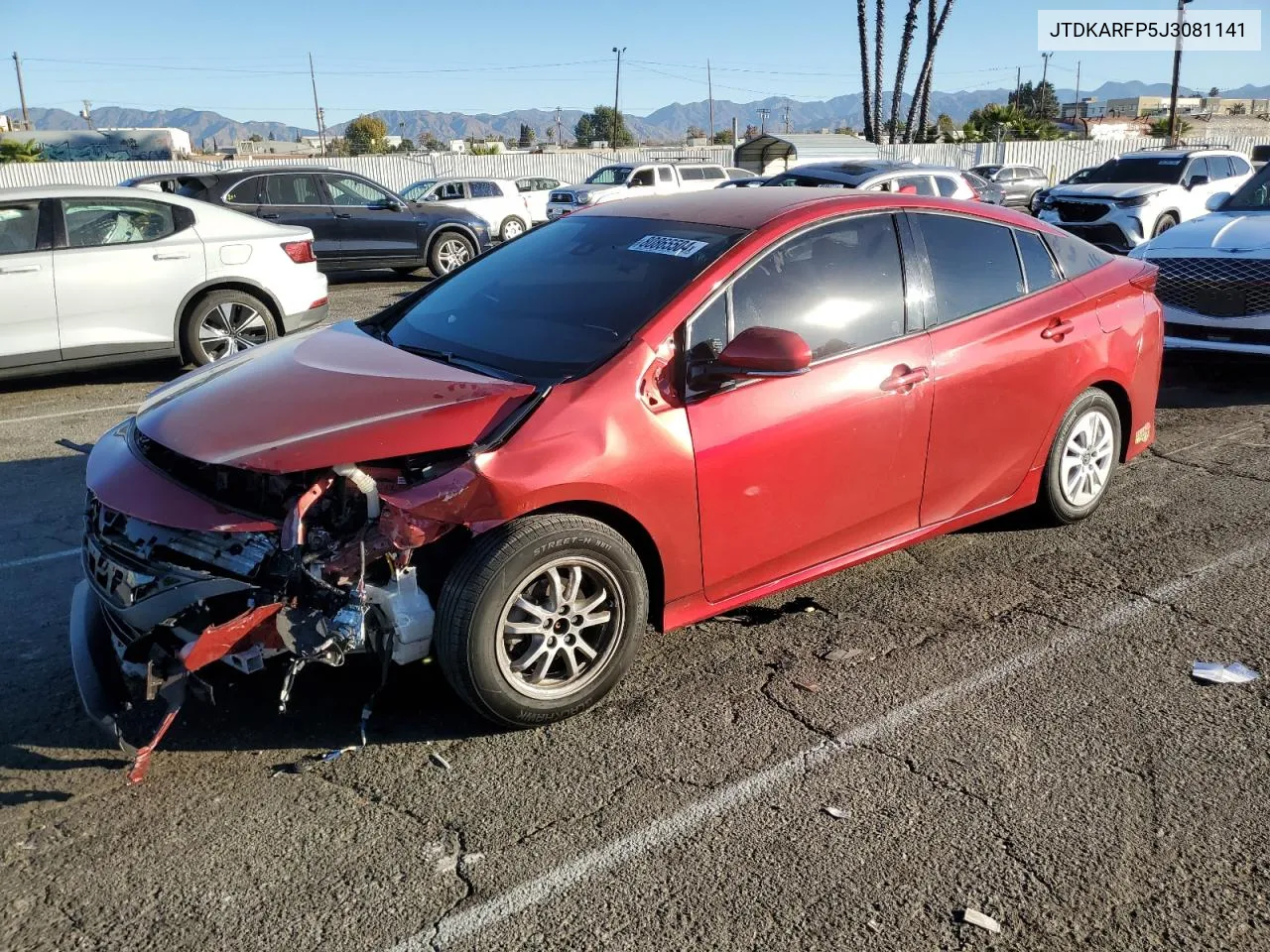 2018 Toyota Prius Prime VIN: JTDKARFP5J3081141 Lot: 80865504