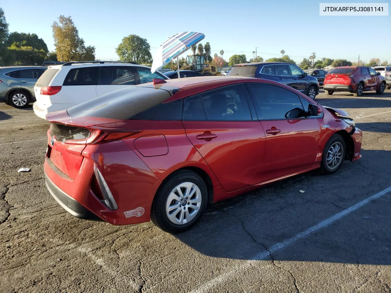 2018 Toyota Prius Prime VIN: JTDKARFP5J3081141 Lot: 80865504