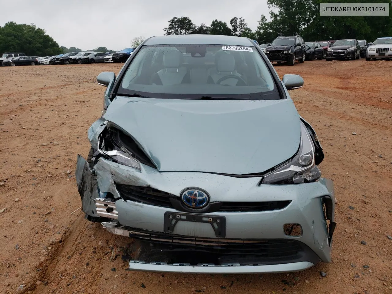 2019 Toyota Prius VIN: JTDKARFU0K3101674 Lot: 53783264