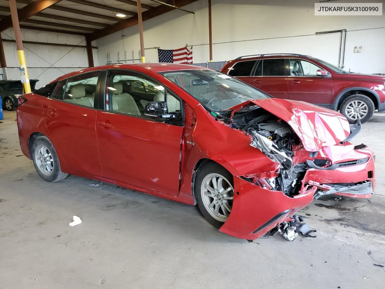 2019 Toyota Prius VIN: JTDKARFU5K3100990 Lot: 56713664