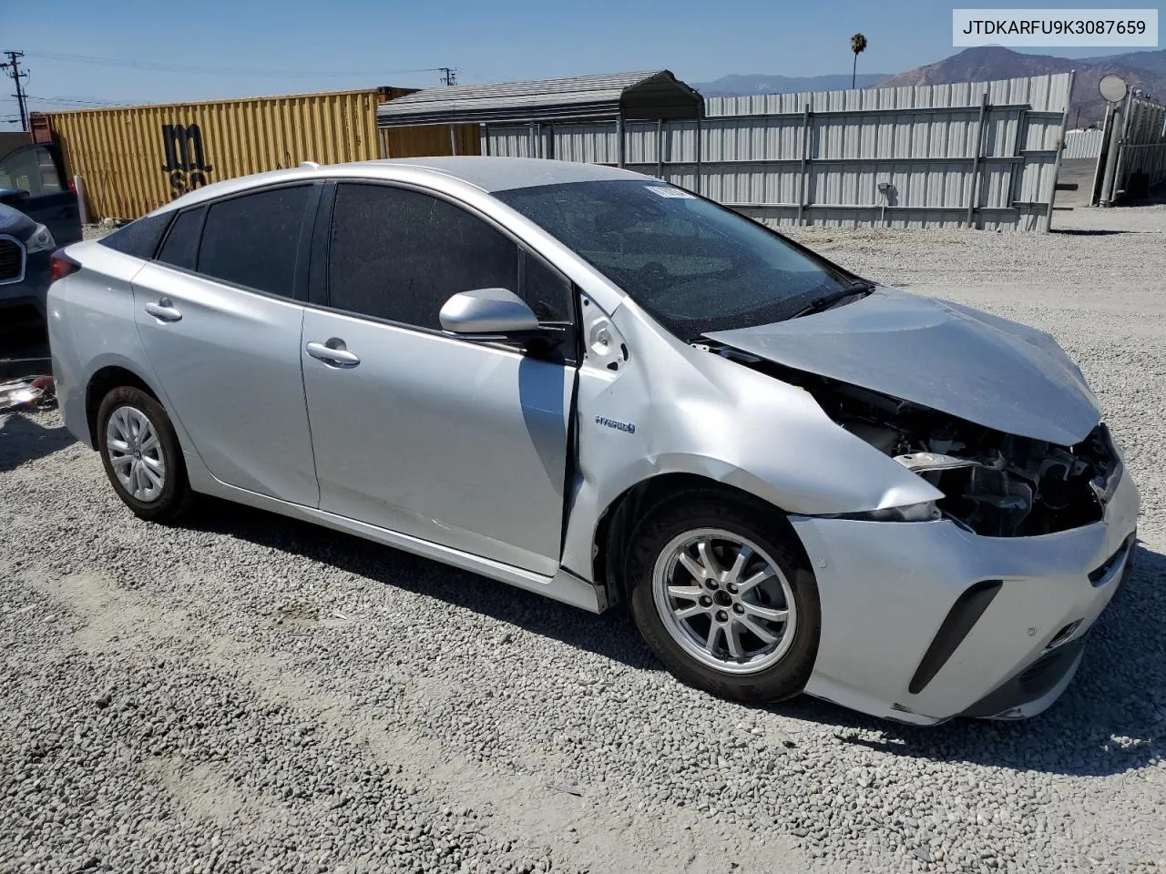 2019 Toyota Prius VIN: JTDKARFU9K3087659 Lot: 67162934