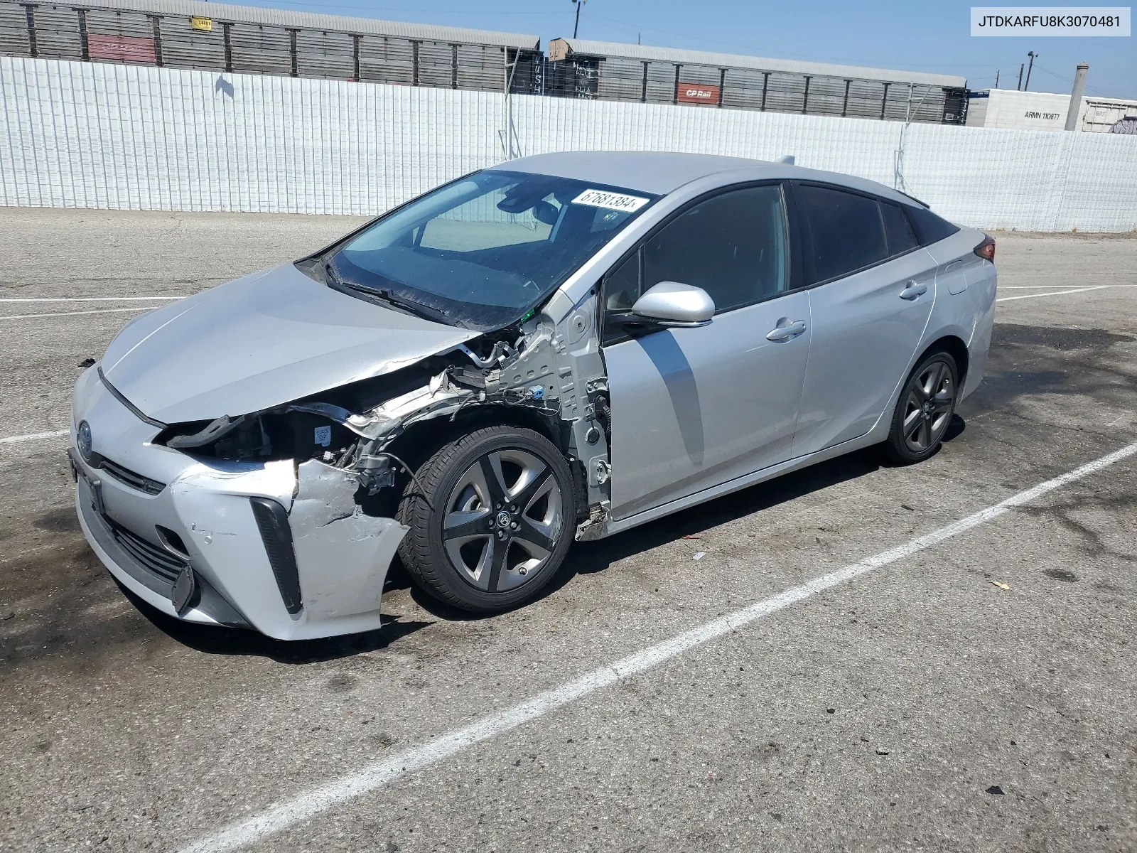 JTDKARFU8K3070481 2019 Toyota Prius