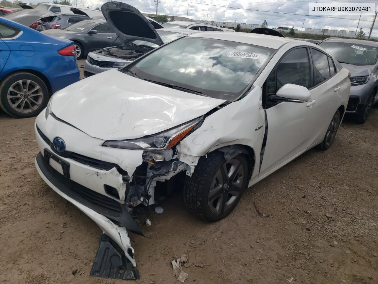 2019 Toyota Prius VIN: JTDKARFU9K3079481 Lot: 70068924