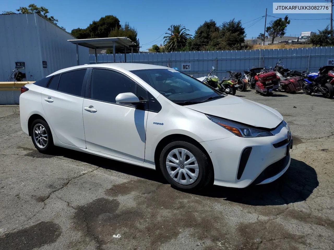 2019 Toyota Prius VIN: JTDKARFUXK3082776 Lot: 70237084