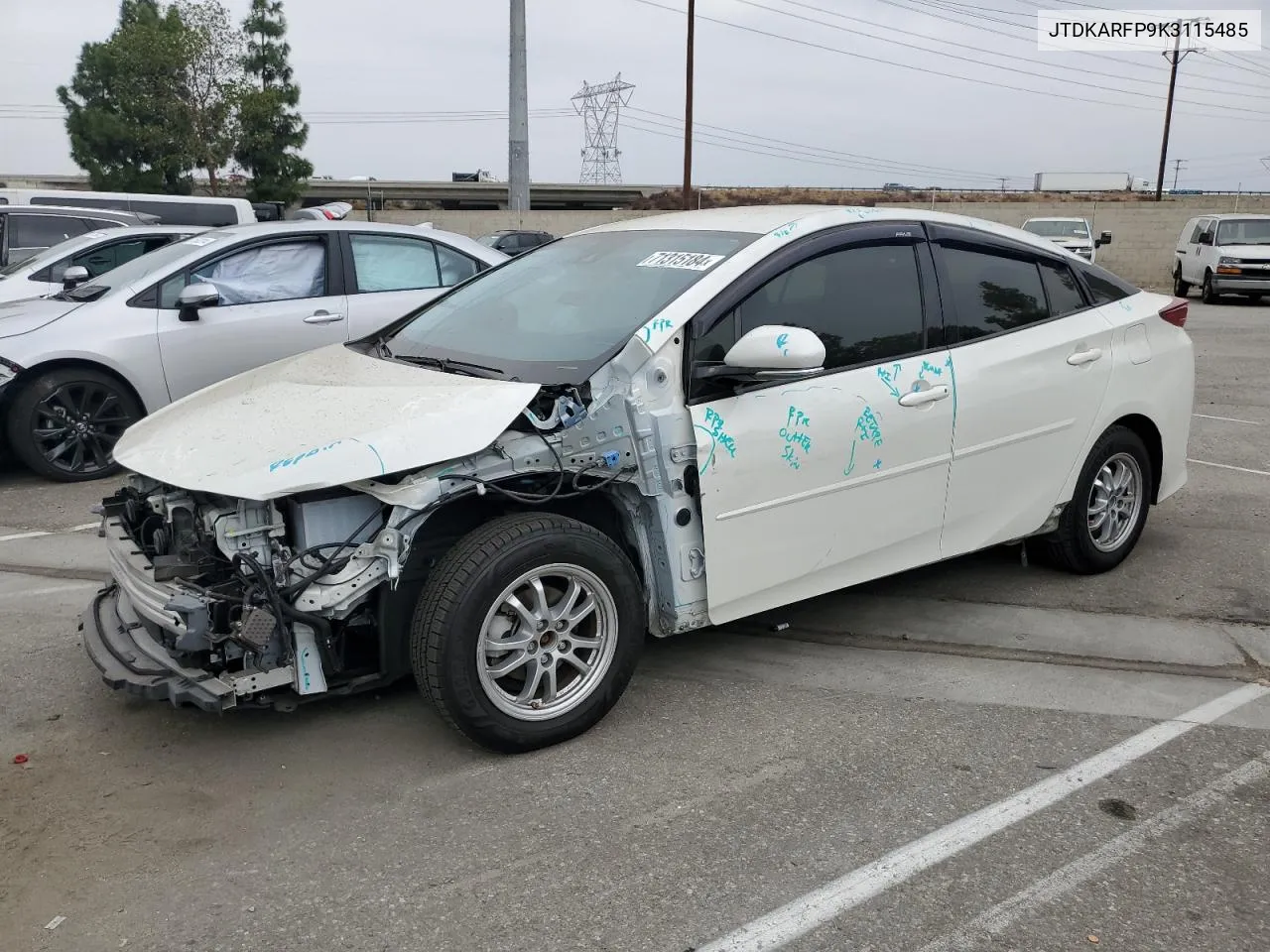 2019 Toyota Prius Prime VIN: JTDKARFP9K3115485 Lot: 71315184