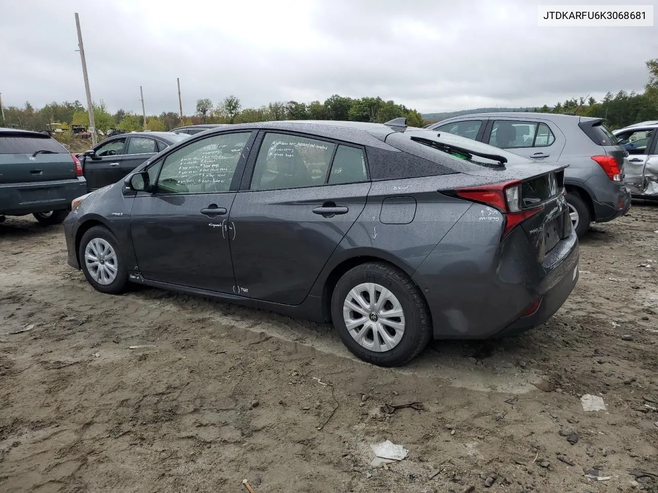 2019 Toyota Prius VIN: JTDKARFU6K3068681 Lot: 71386374