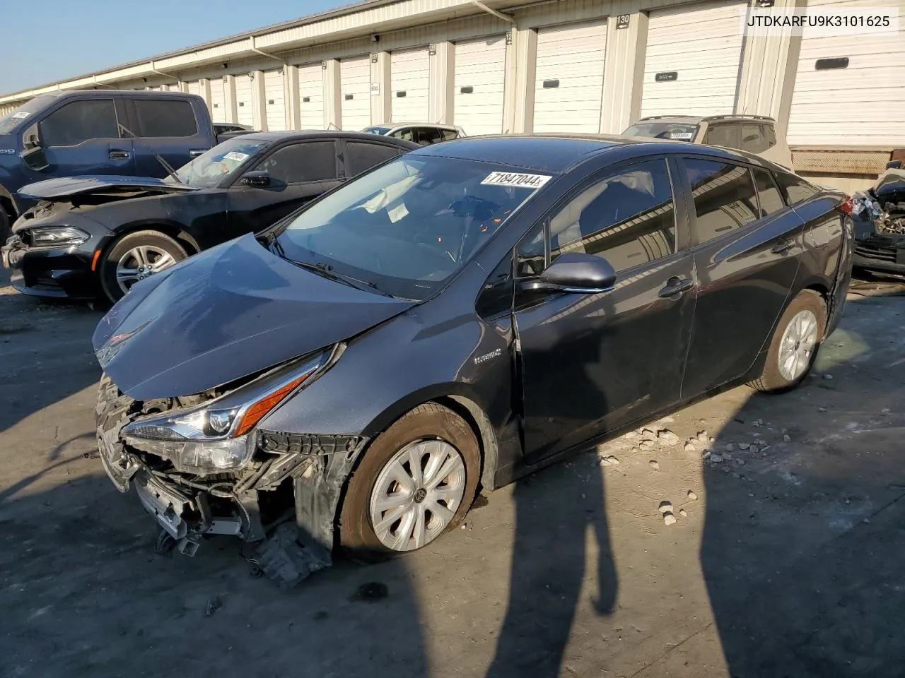 2019 Toyota Prius VIN: JTDKARFU9K3101625 Lot: 71847044