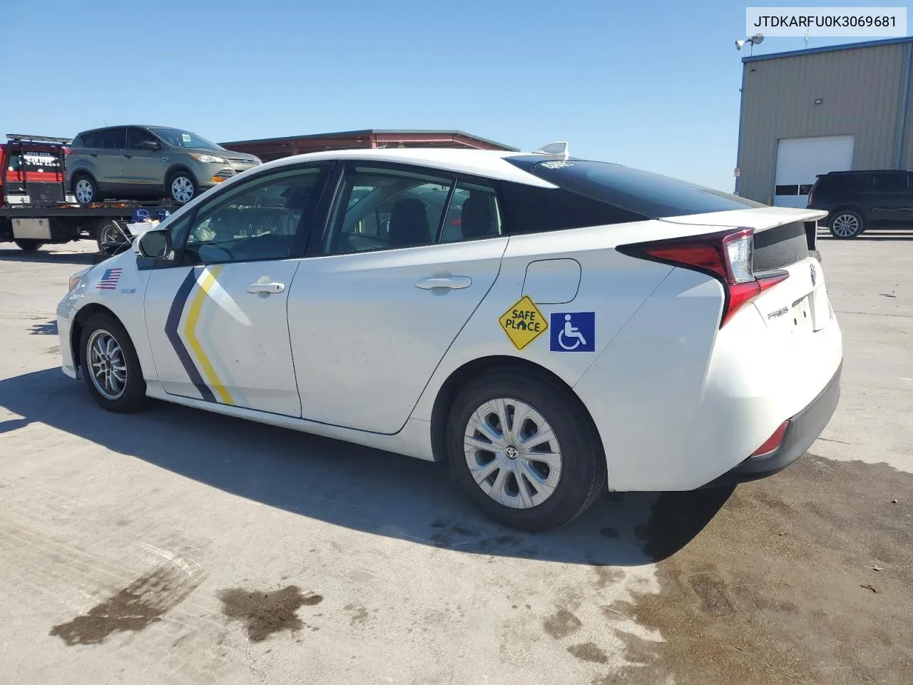 2019 Toyota Prius VIN: JTDKARFU0K3069681 Lot: 72481194