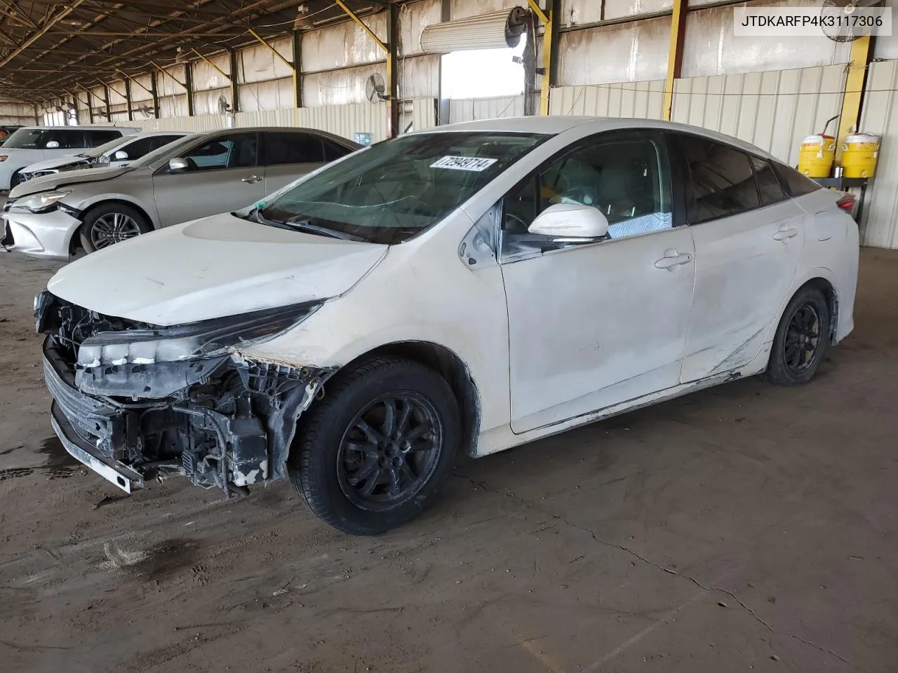 2019 Toyota Prius Prime VIN: JTDKARFP4K3117306 Lot: 72949714