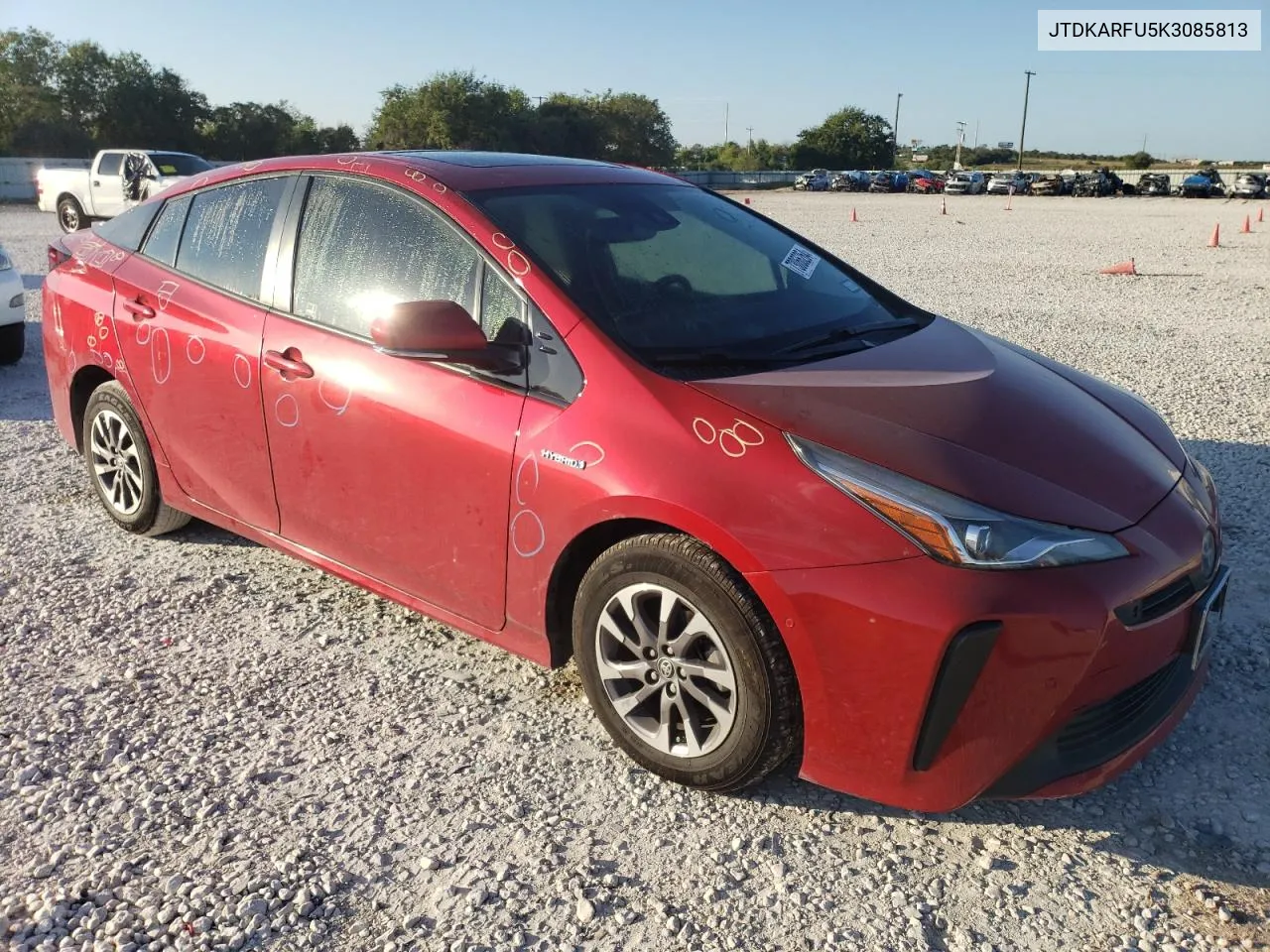 2019 Toyota Prius VIN: JTDKARFU5K3085813 Lot: 73066264