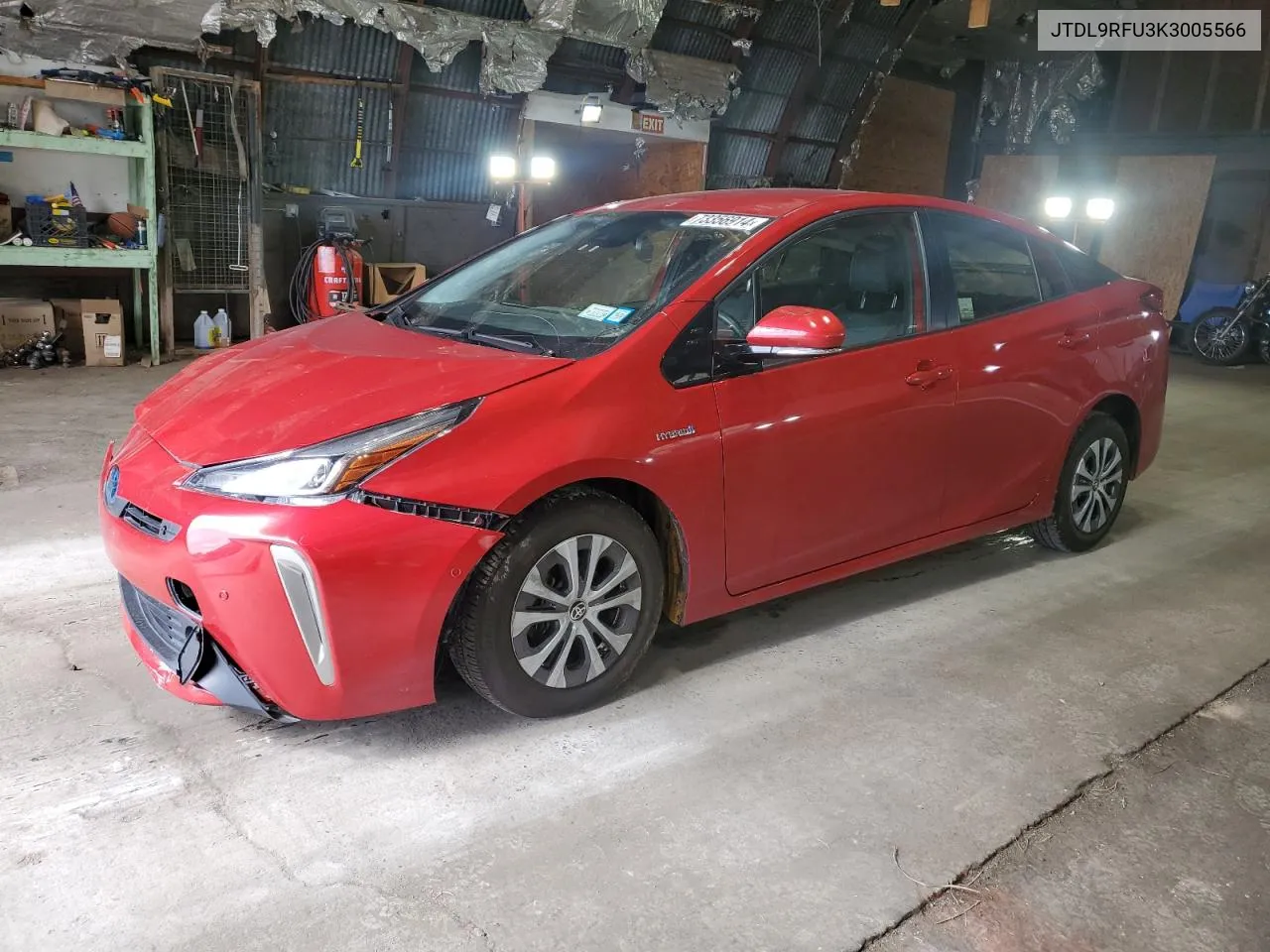 2019 Toyota Prius VIN: JTDL9RFU3K3005566 Lot: 73356914