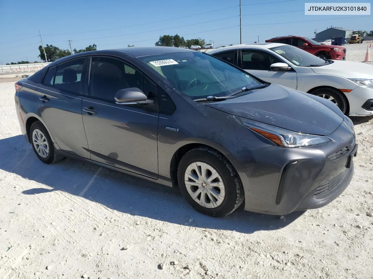 2019 Toyota Prius VIN: JTDKARFU2K3101840 Lot: 73390674