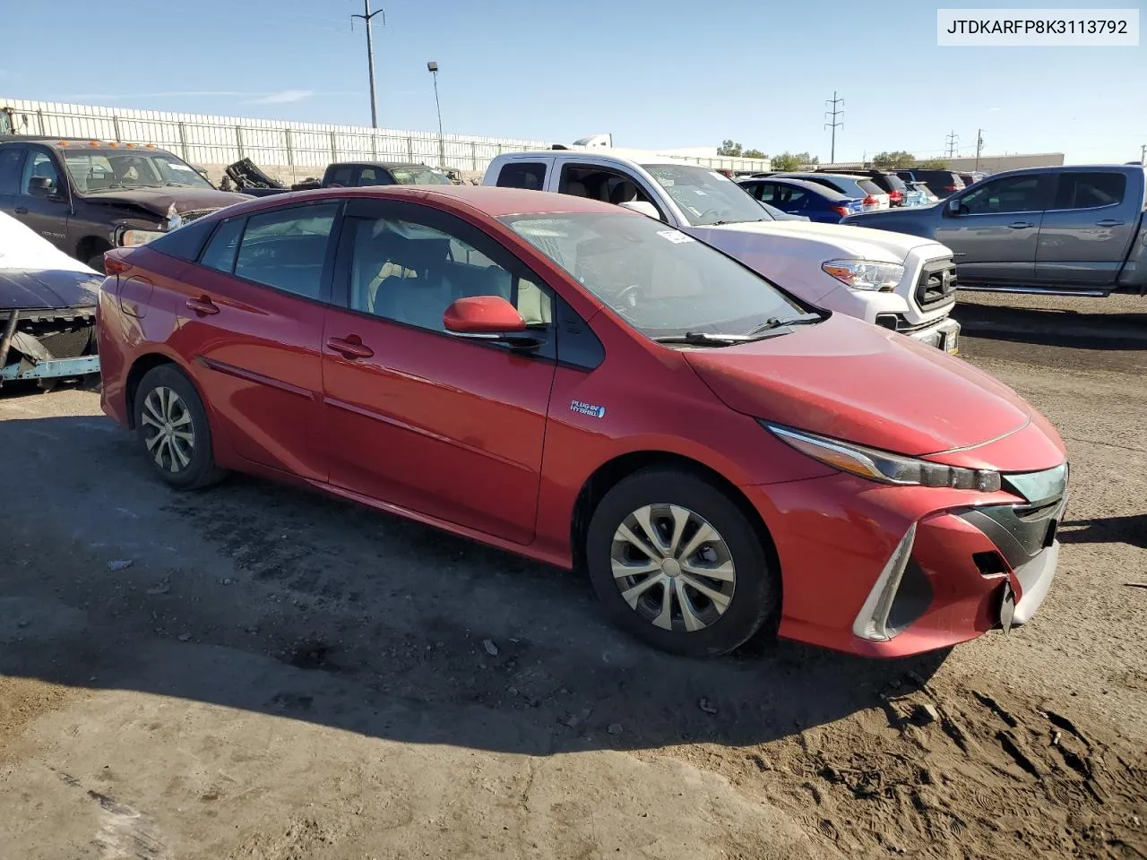 2019 Toyota Prius Prime VIN: JTDKARFP8K3113792 Lot: 73570284