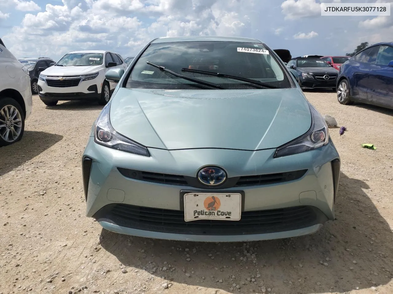 2019 Toyota Prius VIN: JTDKARFU5K3077128 Lot: 74073824