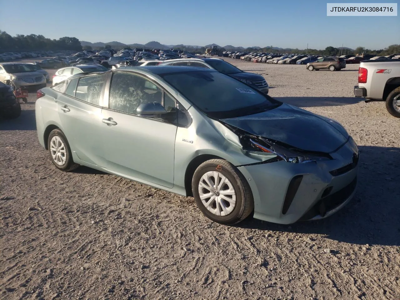 2019 Toyota Prius VIN: JTDKARFU2K3084716 Lot: 74198494