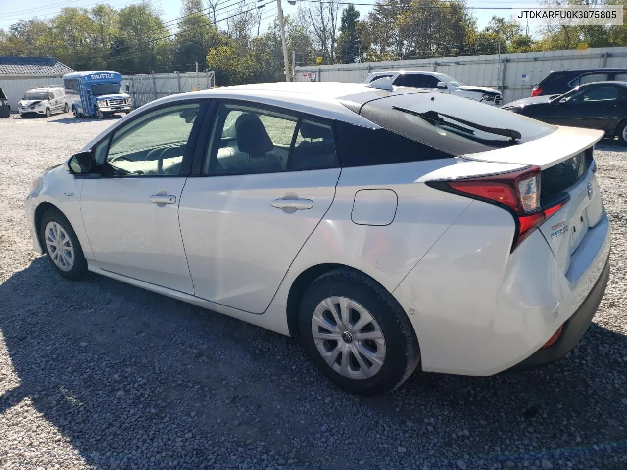 2019 Toyota Prius VIN: JTDKARFU0K3075805 Lot: 74287394