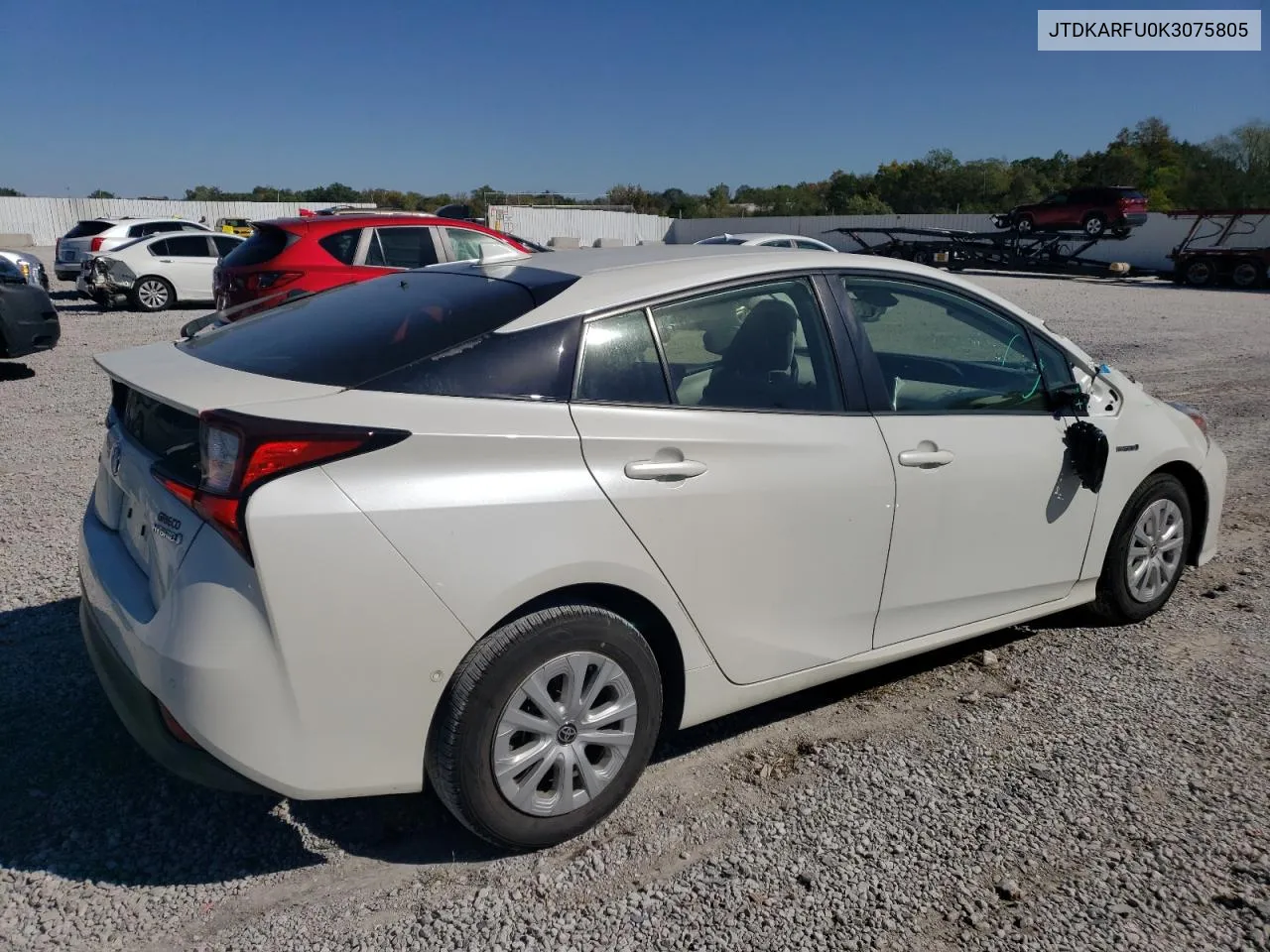 2019 Toyota Prius VIN: JTDKARFU0K3075805 Lot: 74287394