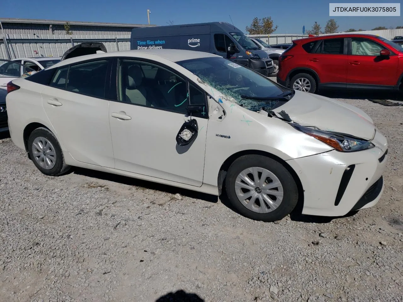 2019 Toyota Prius VIN: JTDKARFU0K3075805 Lot: 74287394