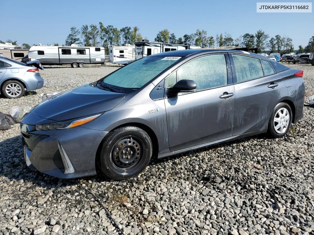 2019 Toyota Prius Prime VIN: JTDKARFP5K3116682 Lot: 74453804