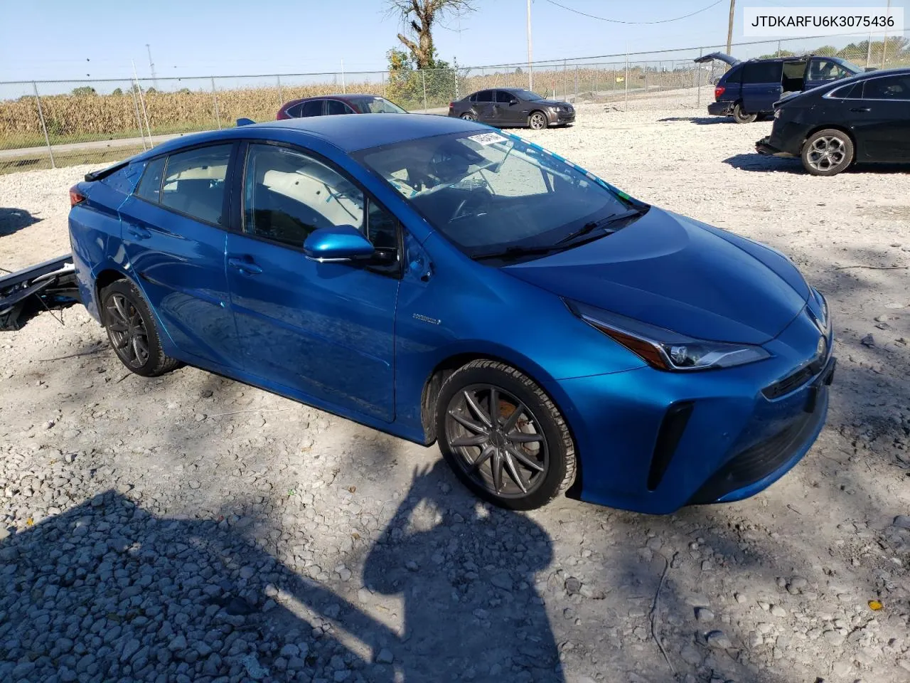 2019 Toyota Prius VIN: JTDKARFU6K3075436 Lot: 74654164