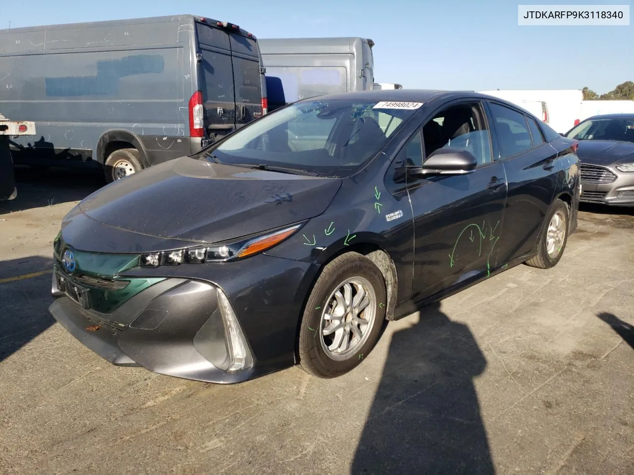 2019 Toyota Prius Prime VIN: JTDKARFP9K3118340 Lot: 74998024