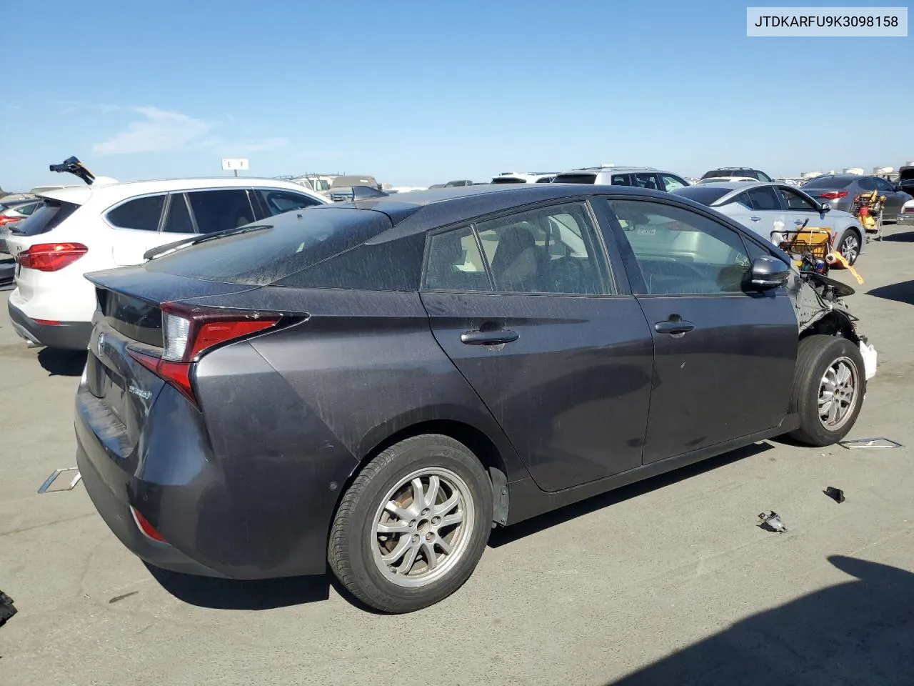 2019 Toyota Prius VIN: JTDKARFU9K3098158 Lot: 75014594