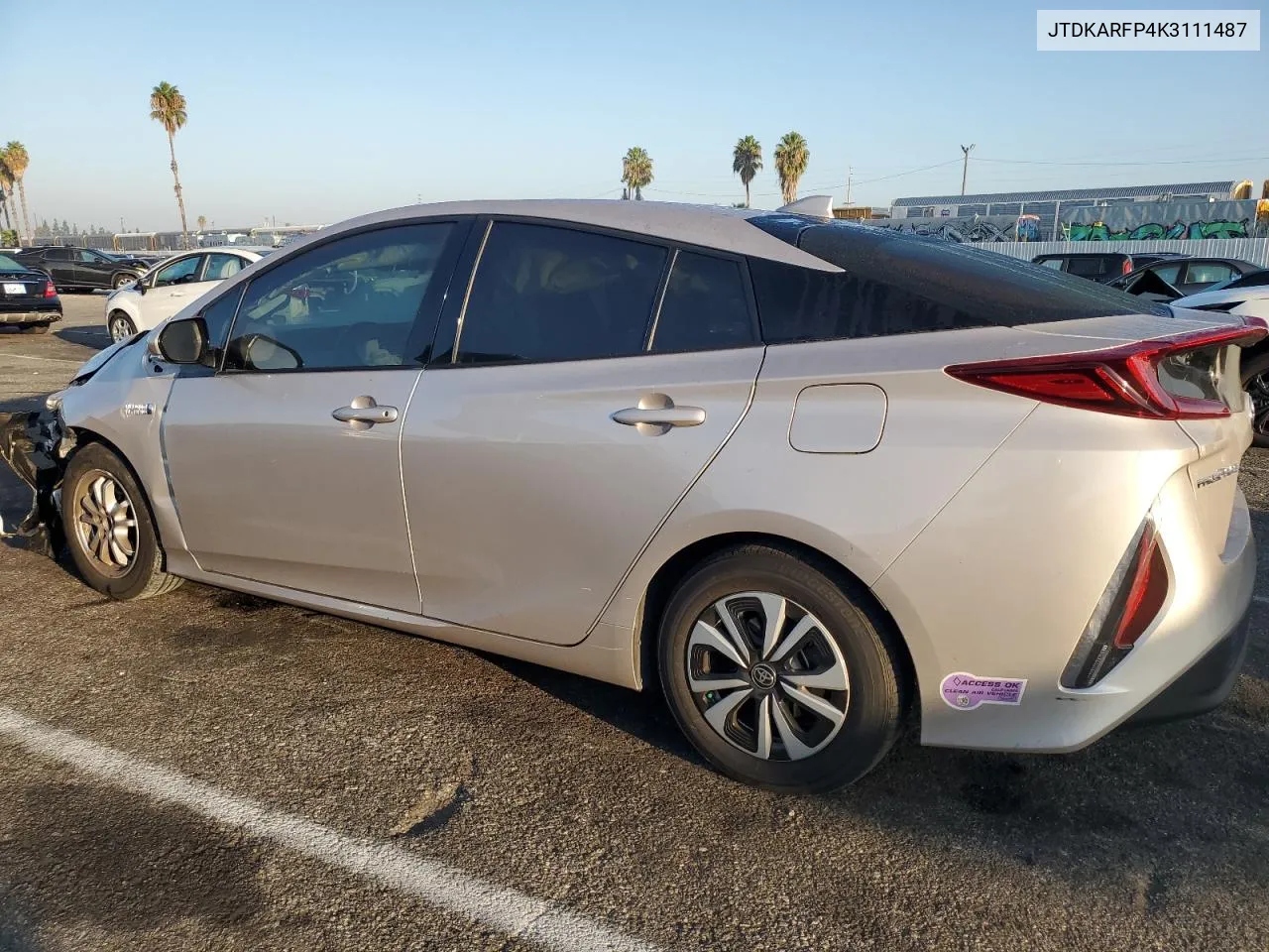 2019 Toyota Prius Prime VIN: JTDKARFP4K3111487 Lot: 75064884