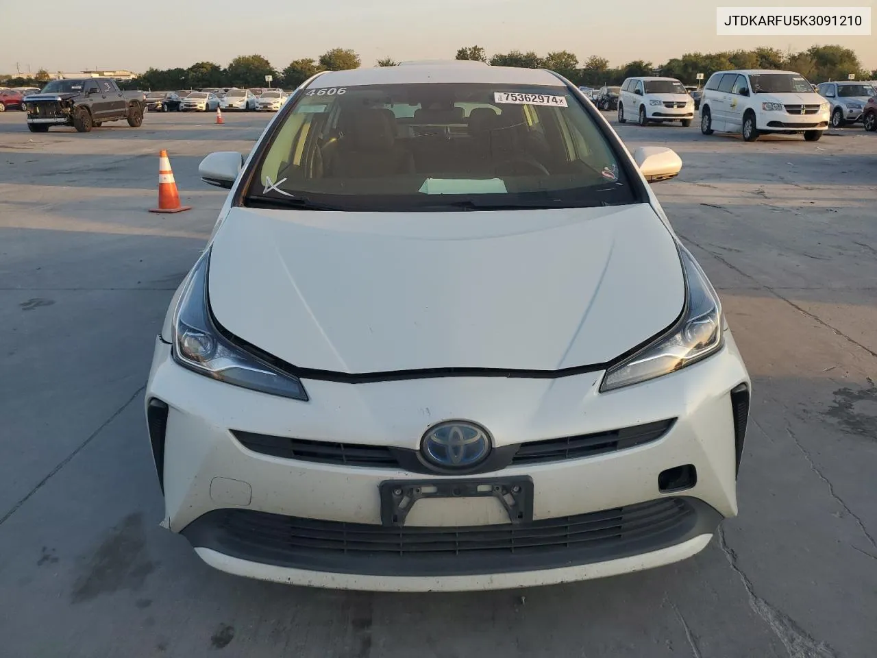 2019 Toyota Prius VIN: JTDKARFU5K3091210 Lot: 75362974