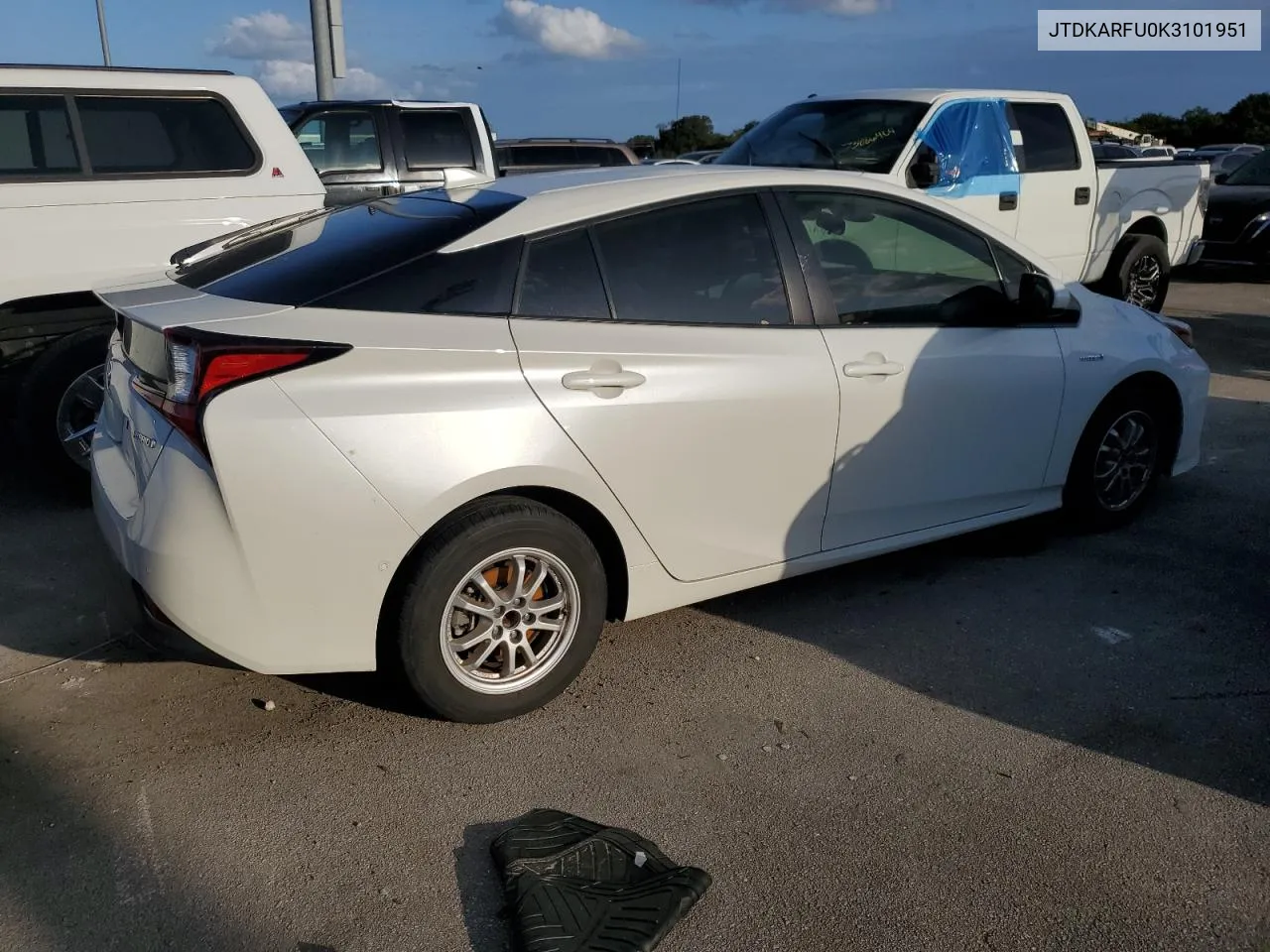 2019 Toyota Prius VIN: JTDKARFU0K3101951 Lot: 75446264