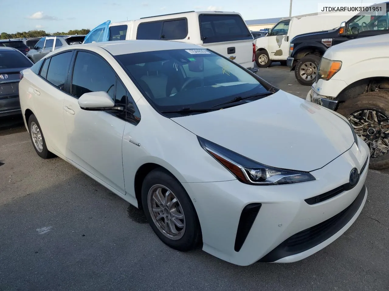 2019 Toyota Prius VIN: JTDKARFU0K3101951 Lot: 75446264