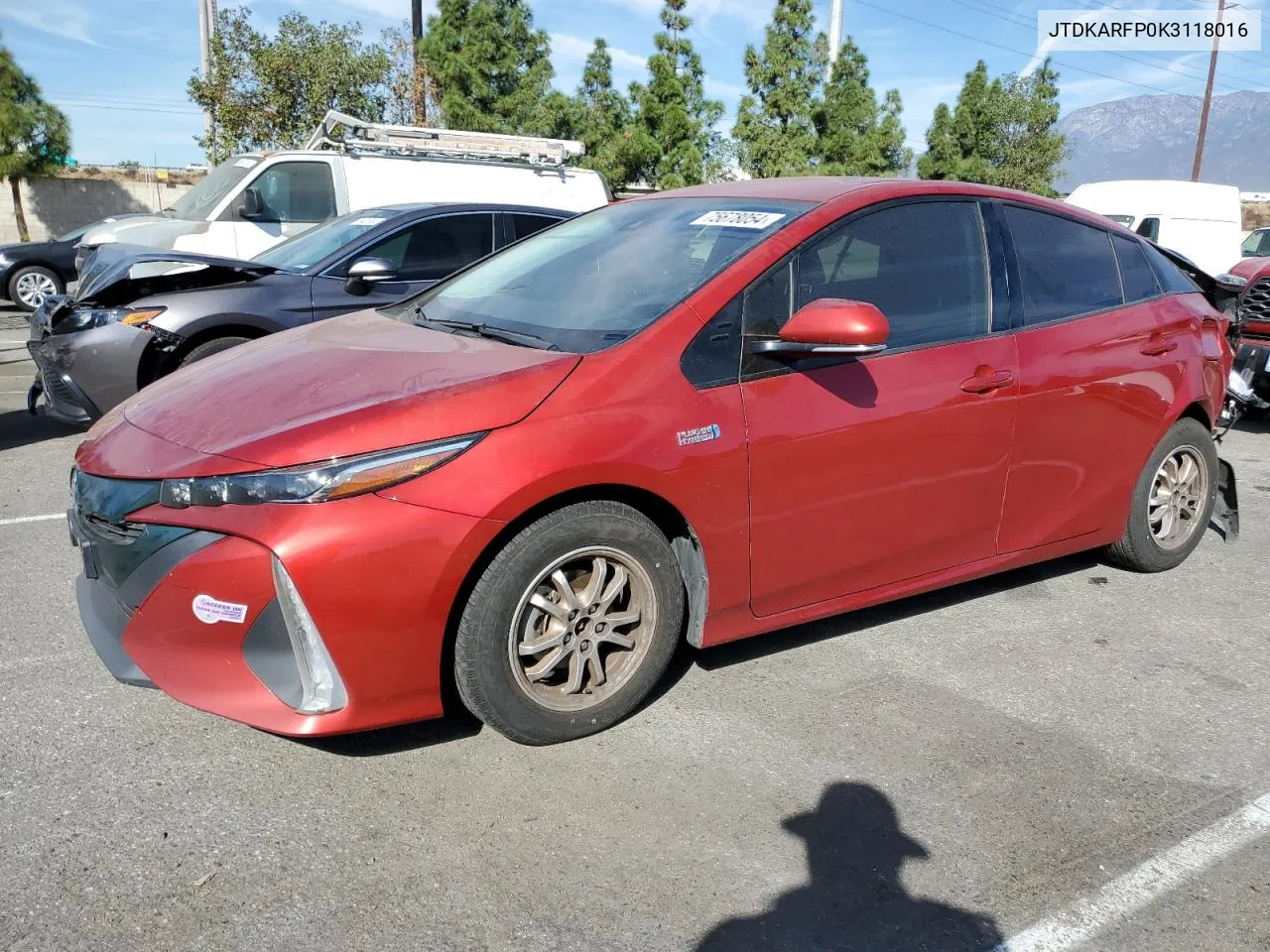 2019 Toyota Prius Prime VIN: JTDKARFP0K3118016 Lot: 75678054