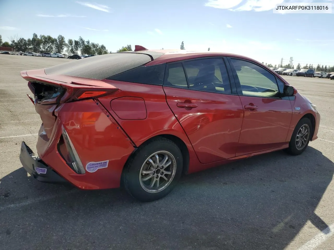 2019 Toyota Prius Prime VIN: JTDKARFP0K3118016 Lot: 75678054