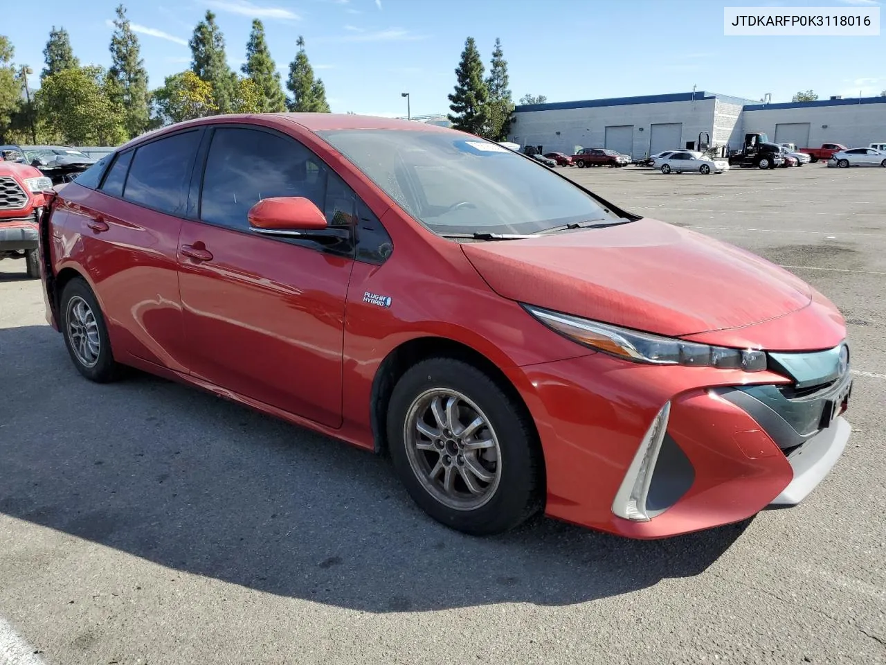 2019 Toyota Prius Prime VIN: JTDKARFP0K3118016 Lot: 75678054