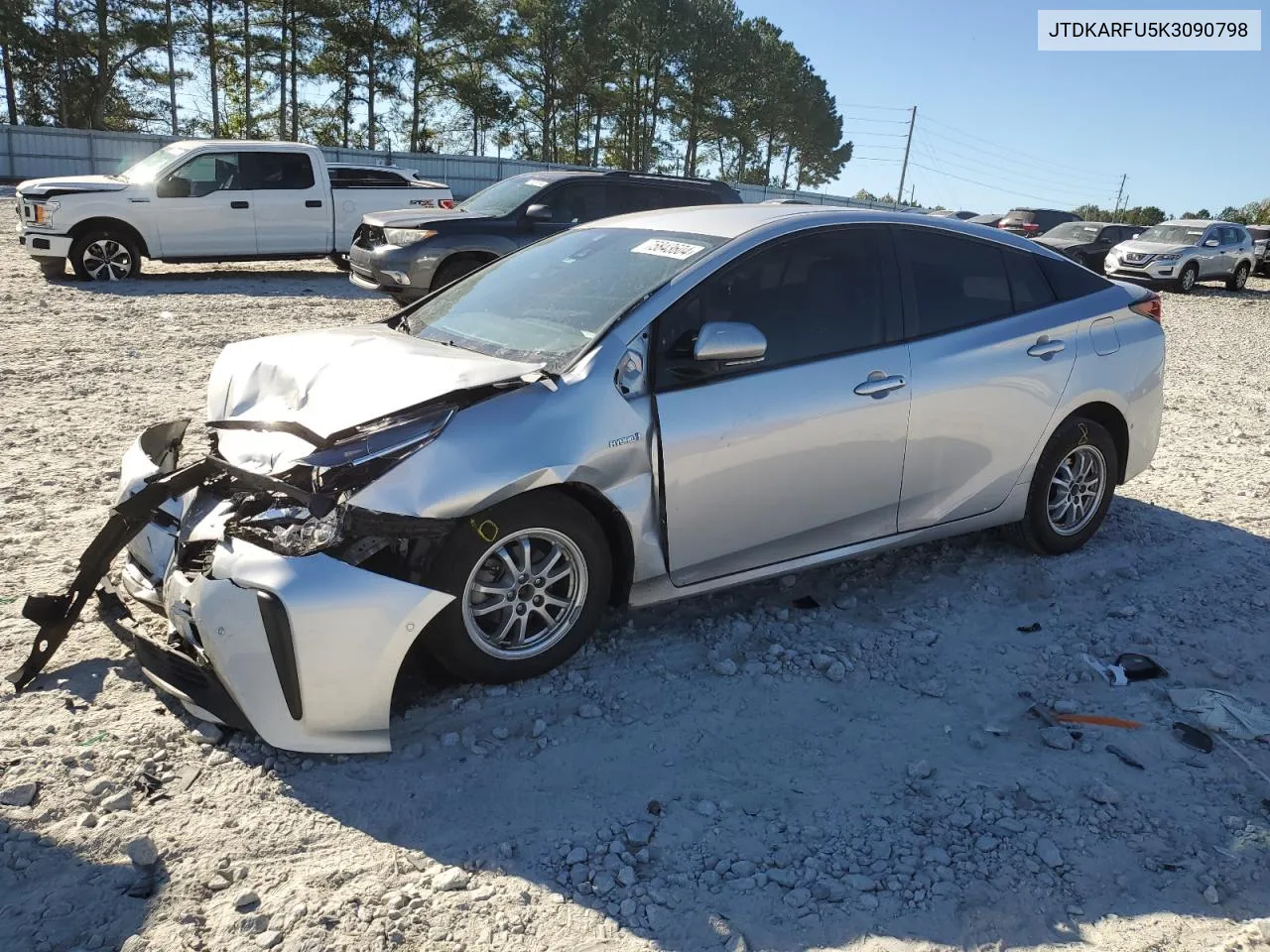 2019 Toyota Prius VIN: JTDKARFU5K3090798 Lot: 75843604