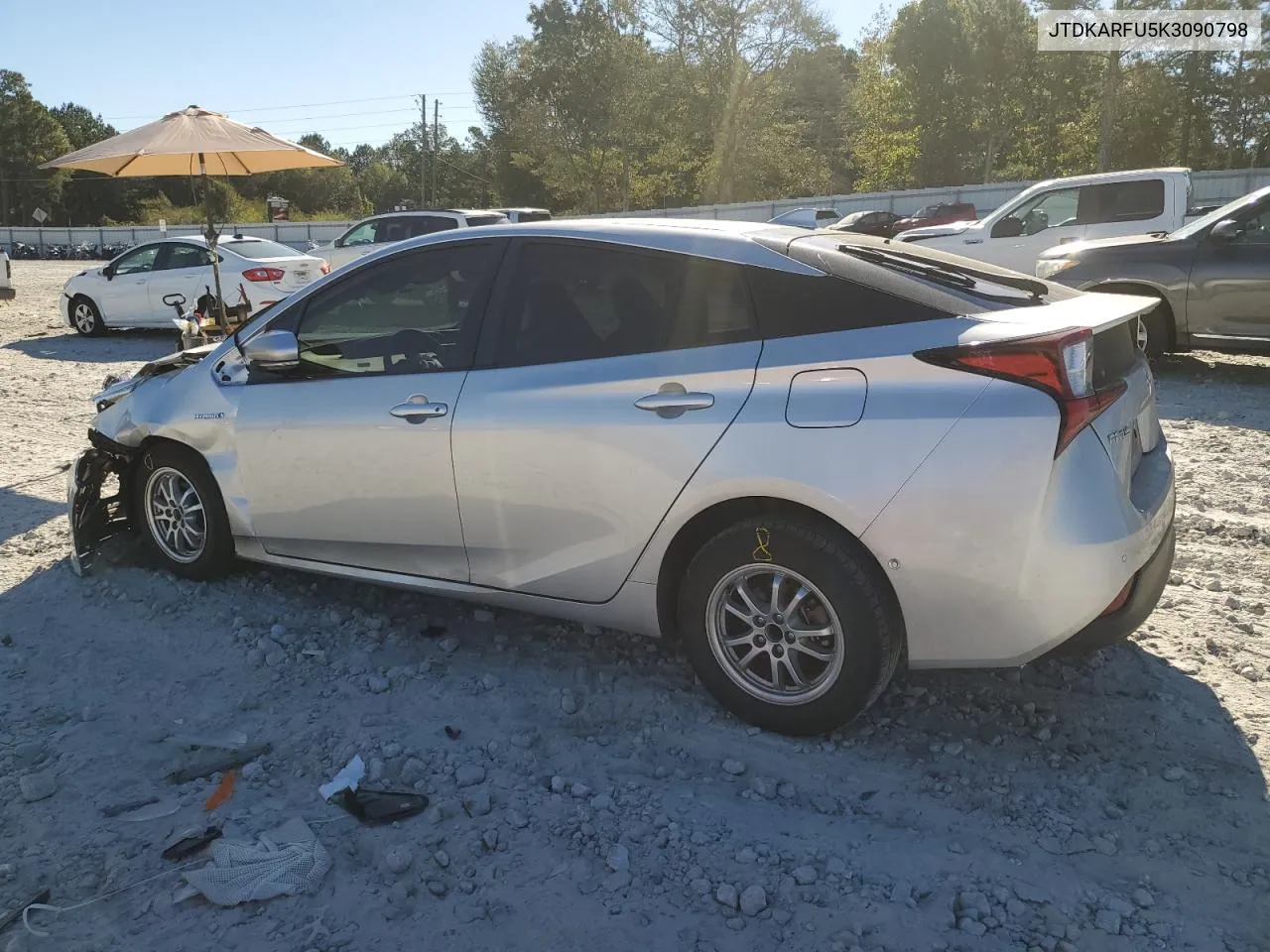 2019 Toyota Prius VIN: JTDKARFU5K3090798 Lot: 75843604