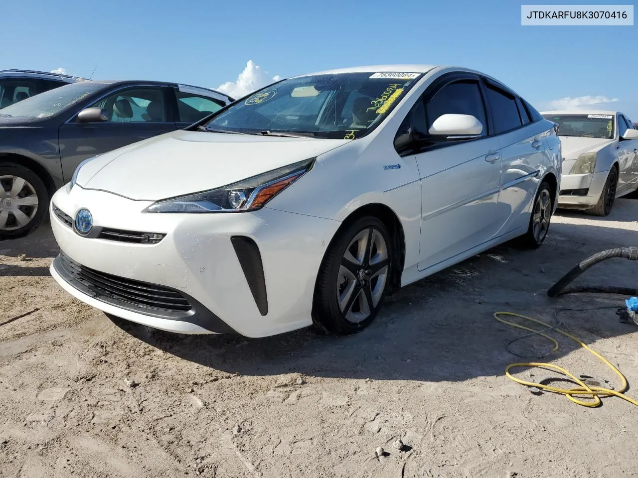 2019 Toyota Prius VIN: JTDKARFU8K3070416 Lot: 76360084