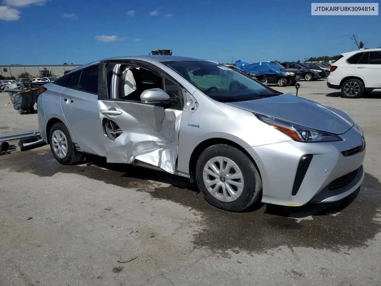 2019 Toyota Prius VIN: JTDKARFU8K3094814 Lot: 76616004