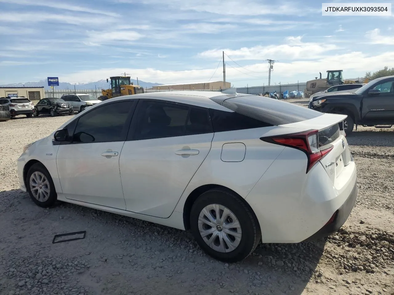 2019 Toyota Prius VIN: JTDKARFUXK3093504 Lot: 76774664