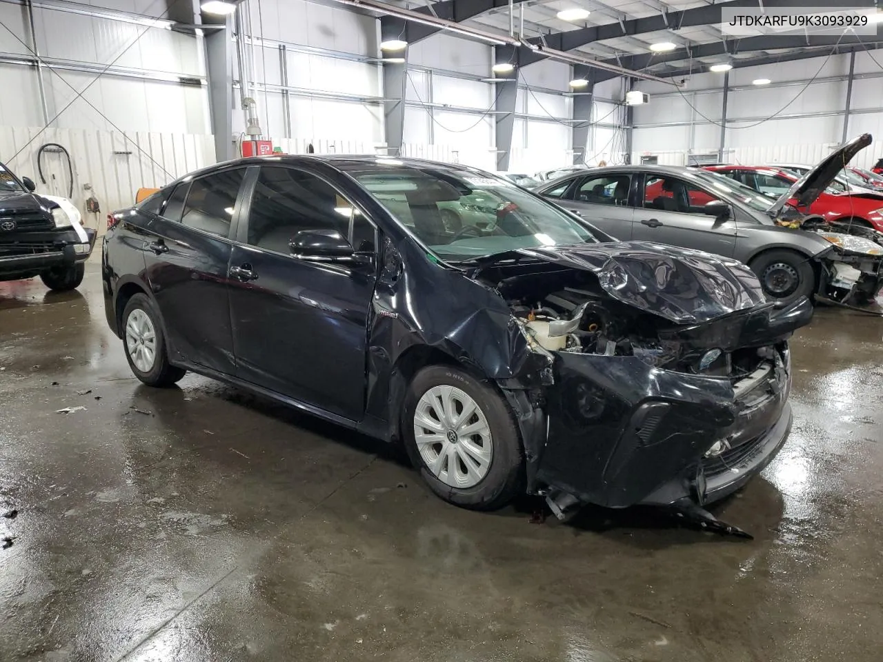 2019 Toyota Prius VIN: JTDKARFU9K3093929 Lot: 77145644