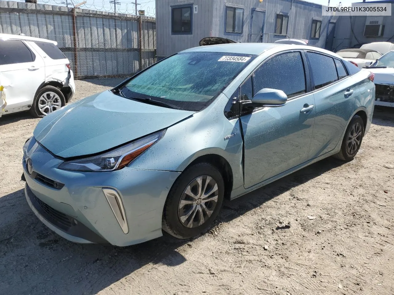 2019 Toyota Prius VIN: JTDL9RFU1K3005534 Lot: 77334584