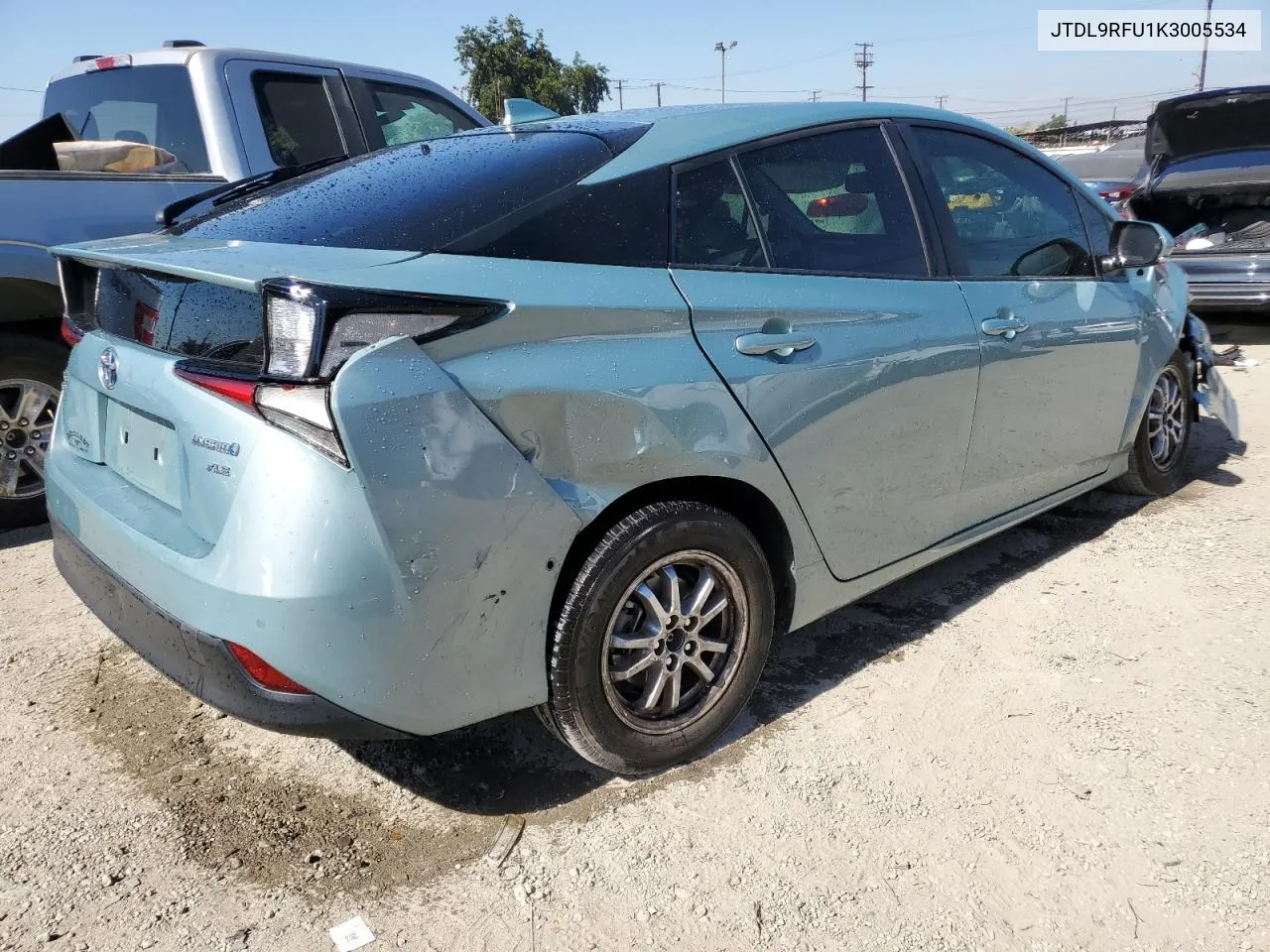 2019 Toyota Prius VIN: JTDL9RFU1K3005534 Lot: 77334584