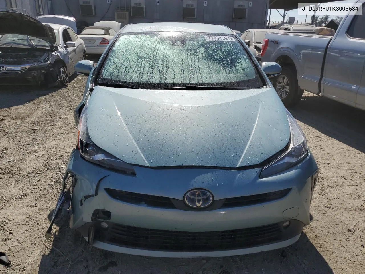 2019 Toyota Prius VIN: JTDL9RFU1K3005534 Lot: 77334584