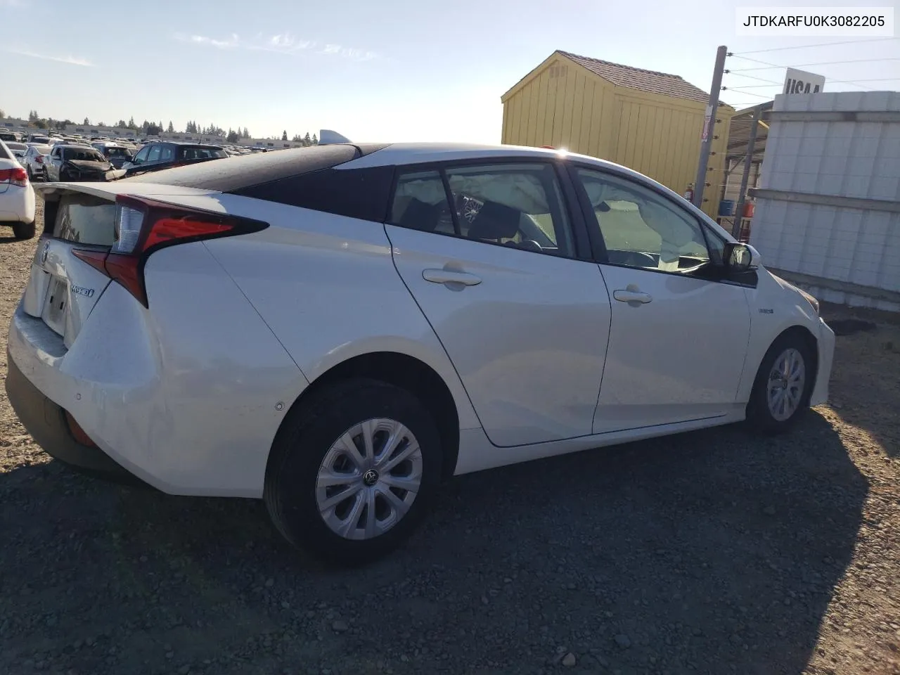 2019 Toyota Prius VIN: JTDKARFU0K3082205 Lot: 77629374