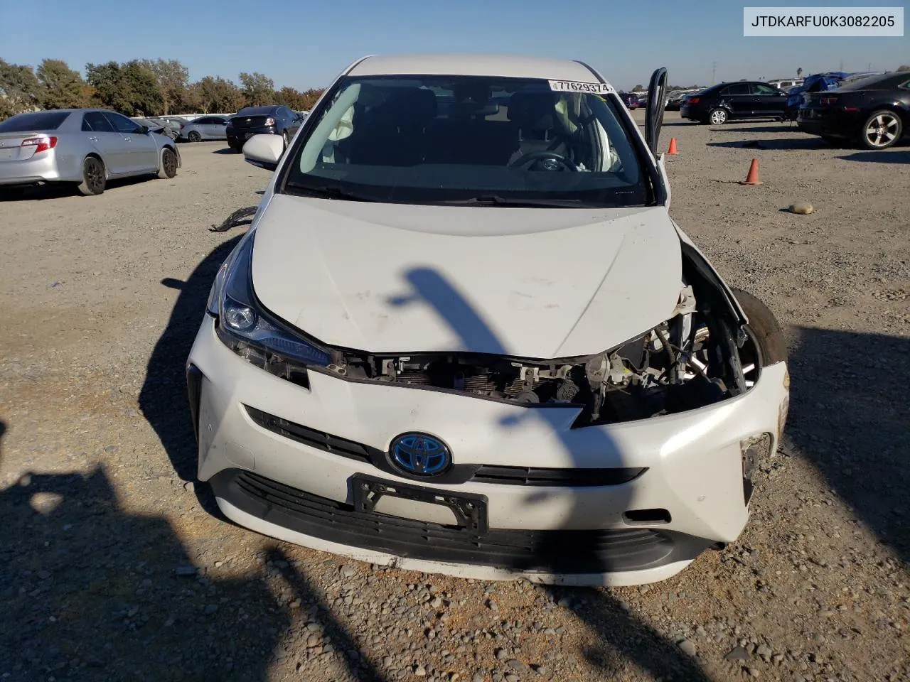 2019 Toyota Prius VIN: JTDKARFU0K3082205 Lot: 77629374