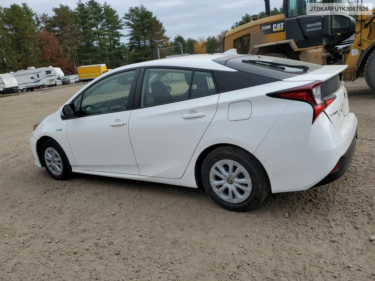 2019 Toyota Prius VIN: JTDKARFU1K3087526 Lot: 78120464