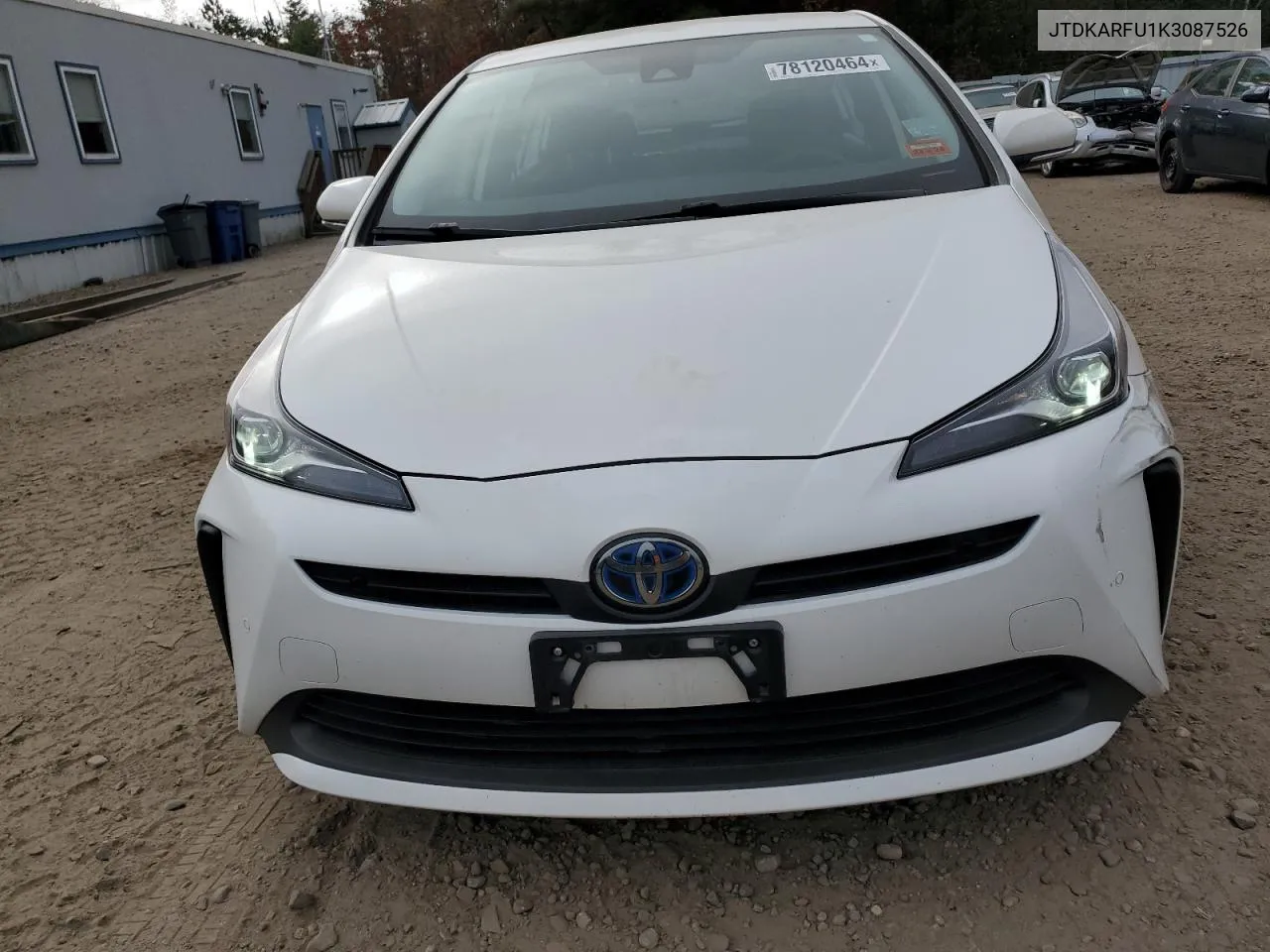 2019 Toyota Prius VIN: JTDKARFU1K3087526 Lot: 78120464