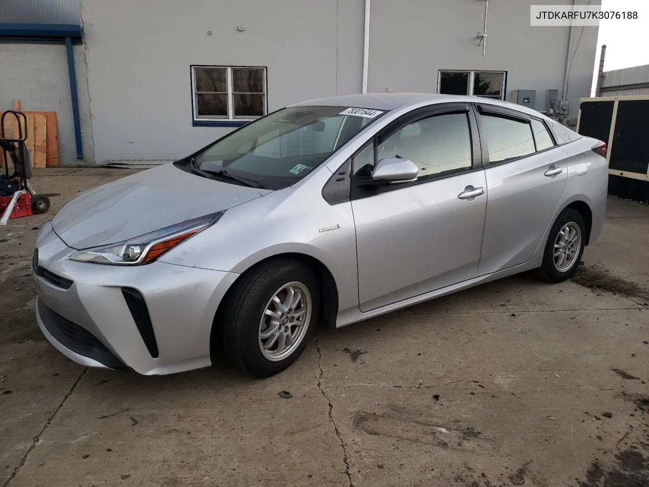 2019 Toyota Prius VIN: JTDKARFU7K3076188 Lot: 78301644