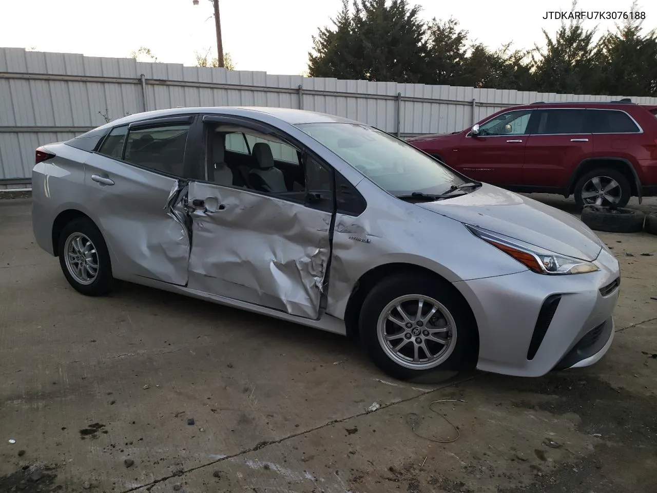 2019 Toyota Prius VIN: JTDKARFU7K3076188 Lot: 78301644